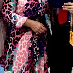 bebe Vibrant Long Sleeve Dress